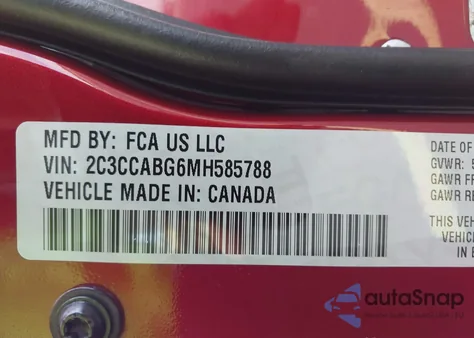 2021 Chrysler 300 300S z USA, uszkodzony, nr VIN 2C3CCABG6MH585788